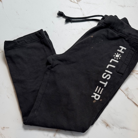 Hollister Pants - Hollister Y2K Spellout Straight Wide Leg Sweatpants Sz M Distressed Lounge